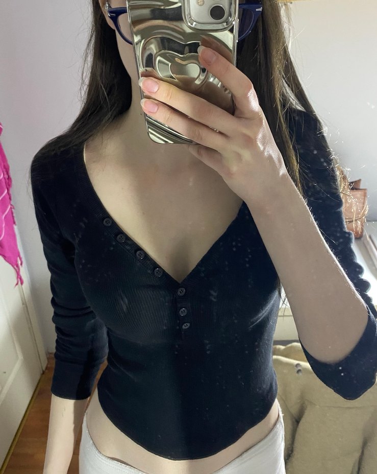 Stradivarius Siyah Uzun Kollu - Görsel 2