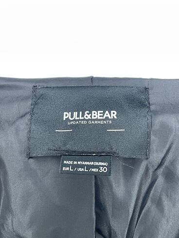 l Beden siyah Renk Pull and Bear Deri Ceket %70 İndirimli.