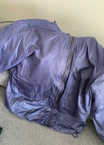 Mavi Kadın Midi Boy Rüzgarlık - Görsel 6