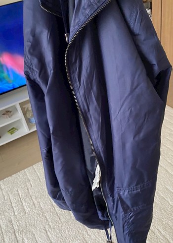 Mavi Kadın Midi Boy Rüzgarlık - Görsel 3