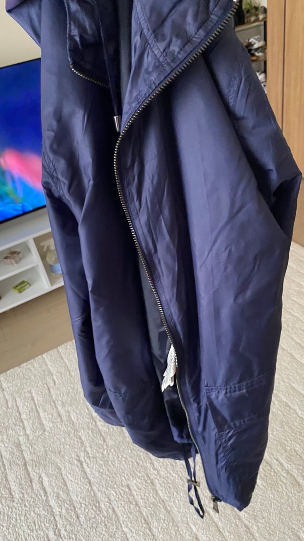 Mavi Kadın Midi Boy Rüzgarlık - Görsel 3