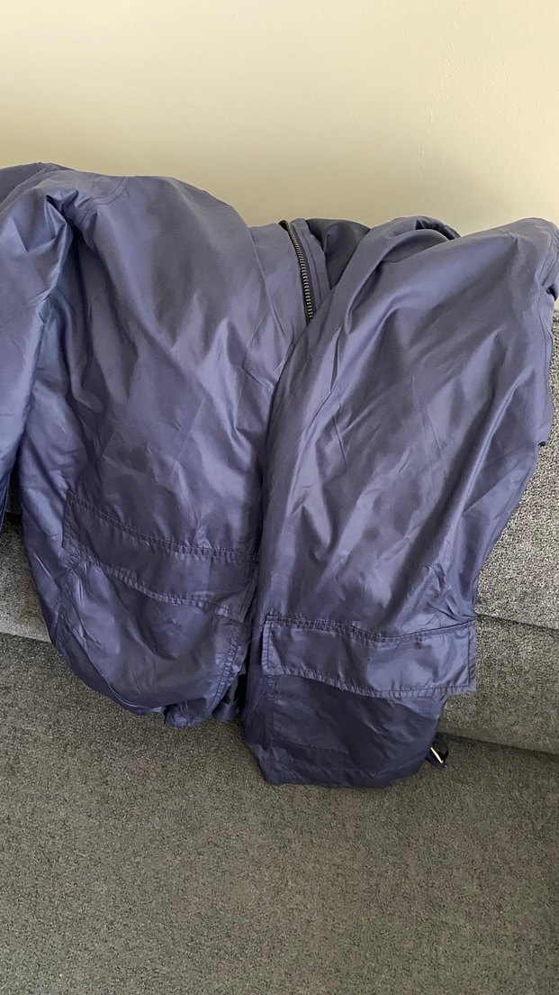 Mavi Kadın Midi Boy Rüzgarlık - Görsel 4