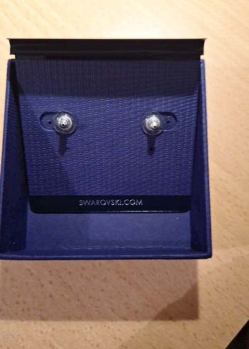 Swarovski Mini Beyaz Taşlı Küpe - Görsel 4