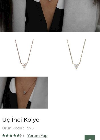 Reis kuyumculuk "3 İnci" modeli kolye ve küpe - Görsel 6