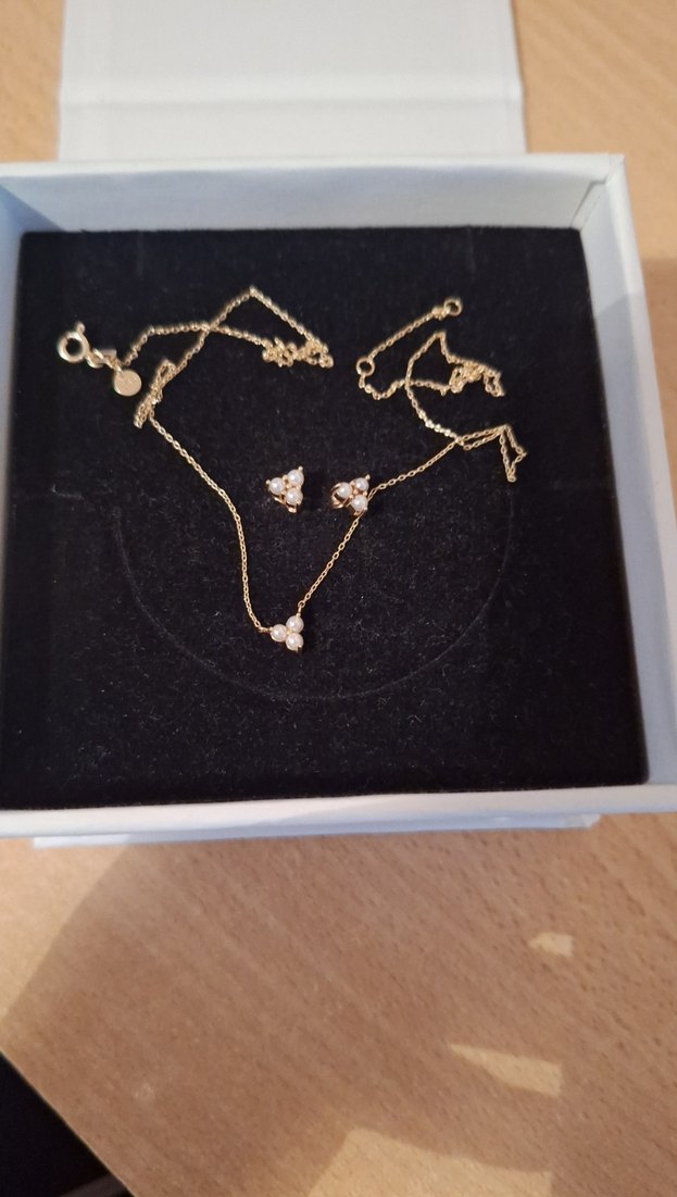 Reis kuyumculuk "3 İnci" modeli kolye ve küpe - Görsel 5