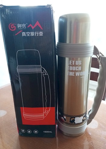 Bej Gri Termos Matara - Görsel 4