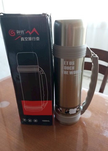 Bej Gri Termos Matara - Görsel 3