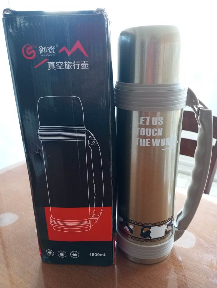 Bej Gri Termos Matara - Görsel 4