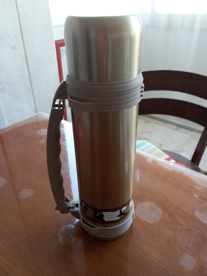 Bej Gri Termos Matara - Görsel 2