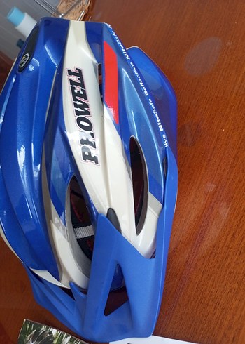 Mavi Elastik Biker Motosiklet Kaskı - Görsel 4