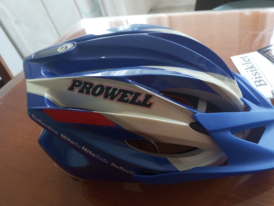 Mavi Elastik Biker Motosiklet Kaskı - Görsel 5