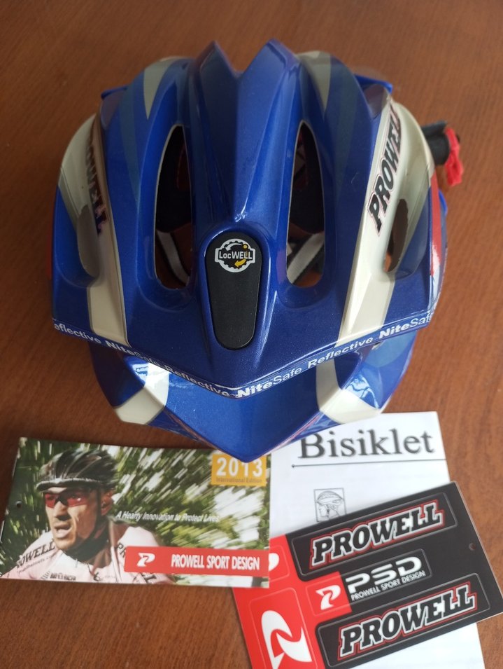 Mavi Elastik Biker Motosiklet Kaskı - Görsel 3