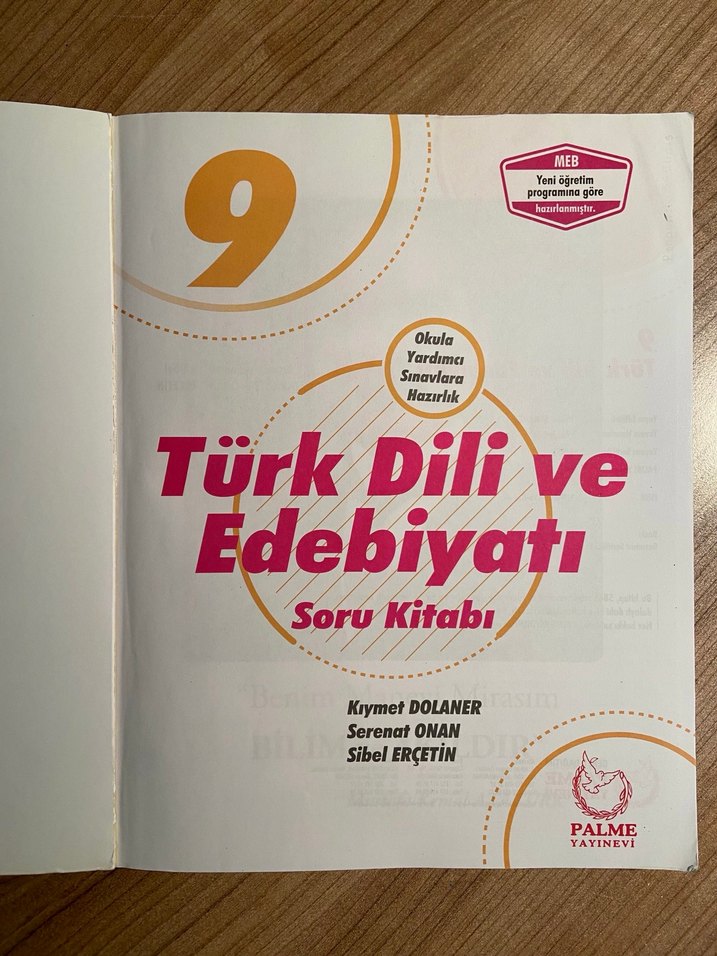 palme türkçe-edebiyat soru banka 9.sınıf - Görsel 4