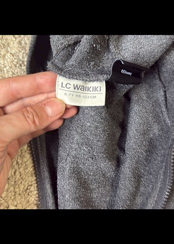 Kız Çocuk Gri Baskılı Fermuarlı Eşofman Takımı - Görsel 2