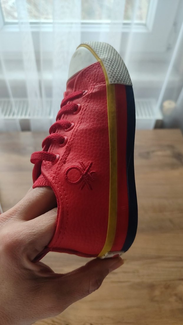 Kırmızı cocuk Spor Ayakkabı Velcro - Görsel 5