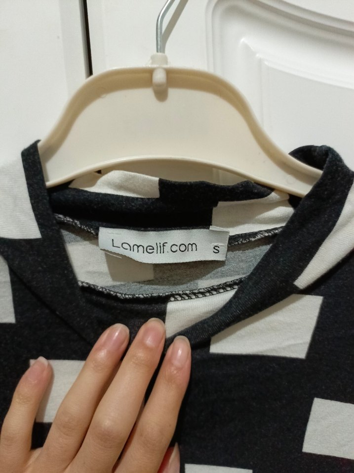 Uzun Kollu Gri Dik Yaka Triko Bluz - Görsel 2