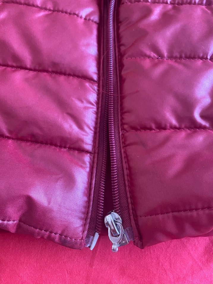 Bordo Kapüşonlu Kadın Kışlık Mont - Görsel 3