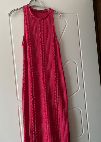 Zara Kırmızı Kadın Triko elbise - Görsel 3