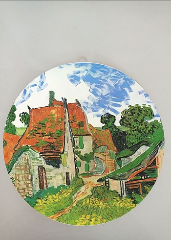  Beden mavi Renk VİNCENT VAN GOGH ESERLERİ TEMALI DUVAR TABAKLARI