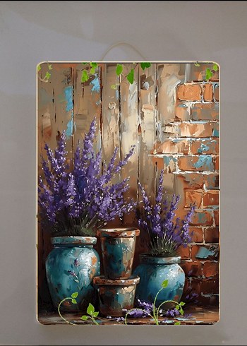 ÇİÇEK TEMALI DİKDÖRTGEN DUVAR TABAKLARI - Görsel 3