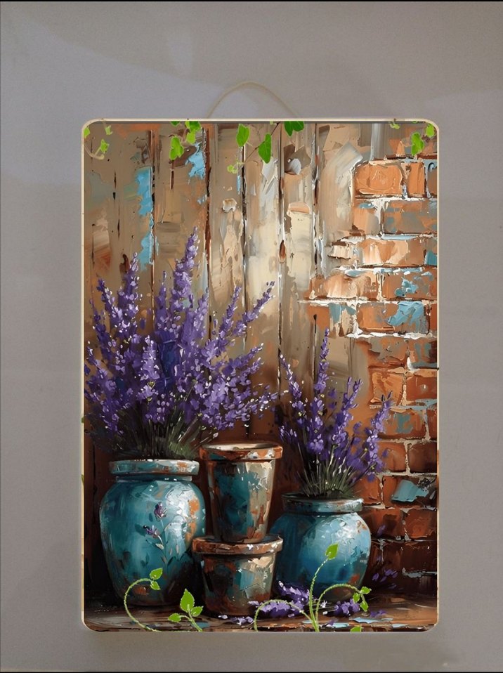 ÇİÇEK TEMALI DİKDÖRTGEN DUVAR TABAKLARI - Görsel 3