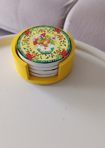 CHİARA ALESSİ DESENLİ BARDAK ALTLIKLARI VE KUTUSU - Görsel 2