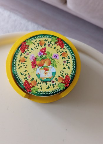 CHİARA ALESSİ DESENLİ BARDAK ALTLIKLARI VE KUTUSU - Görsel 6