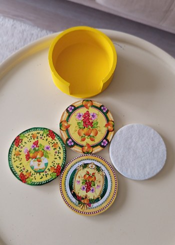 CHİARA ALESSİ DESENLİ BARDAK ALTLIKLARI VE KUTUSU - Görsel 5