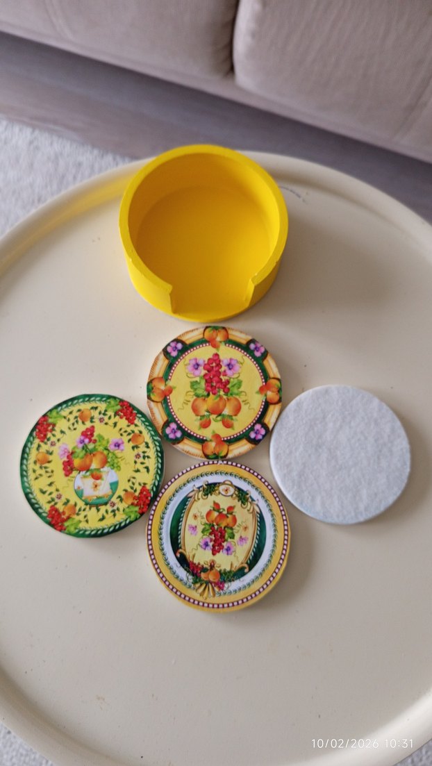 CHİARA ALESSİ DESENLİ BARDAK ALTLIKLARI VE KUTUSU - Görsel 5