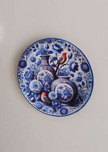 BLUE BLANC DESEN DUVAR TABAĞI - Görsel 7