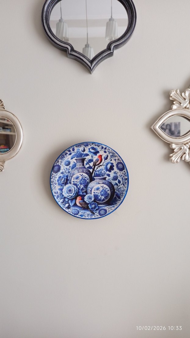 BLUE BLANC DESEN DUVAR TABAĞI - Görsel 5