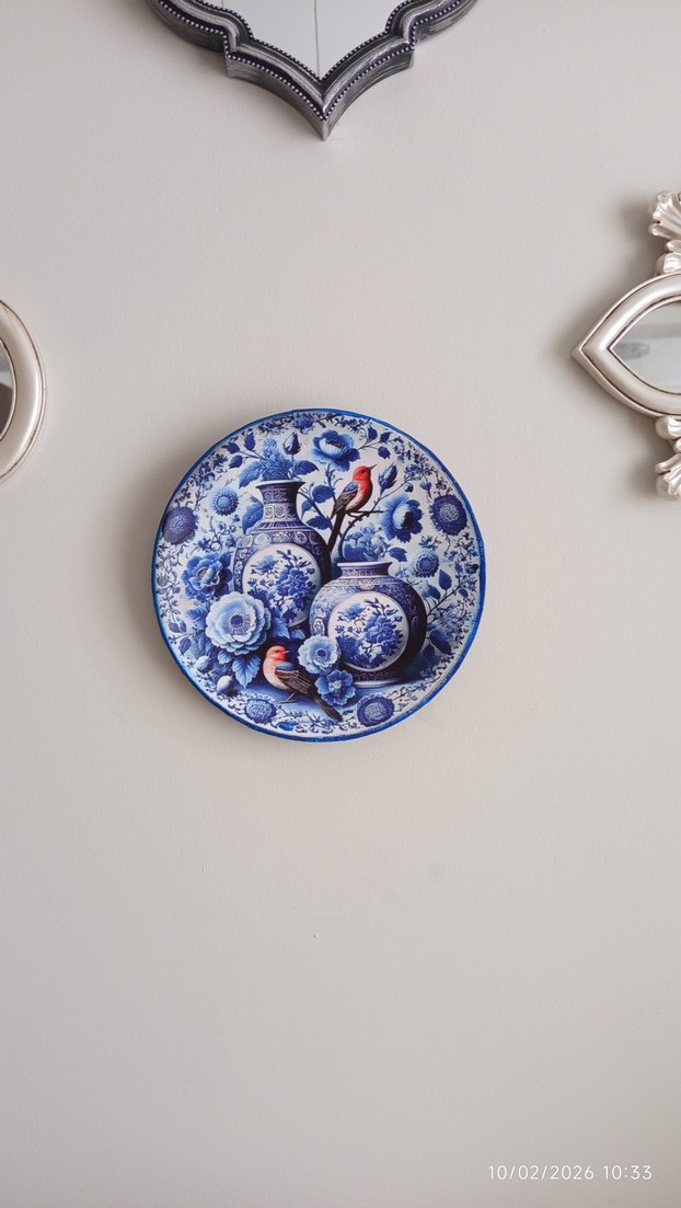 BLUE BLANC DESEN DUVAR TABAĞI - Görsel 2