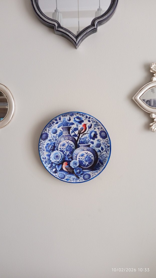 BLUE BLANC DESEN DUVAR TABAĞI - Görsel 3