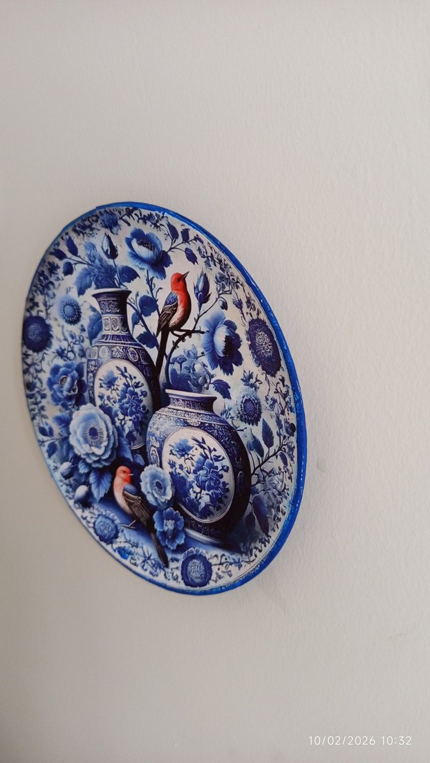 BLUE BLANC DESEN DUVAR TABAĞI - Görsel 4