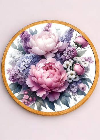 Pastel Renkli Çiçek Desenli 6'lı Bardak Altlığı Seti - Görsel 7