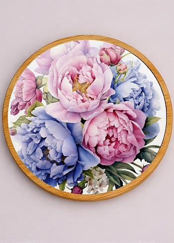 Pastel Renkli Çiçek Desenli 6'lı Bardak Altlığı Seti - Görsel 6