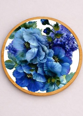 Pastel Renkli Çiçek Desenli 6'lı Bardak Altlığı Seti - Görsel 3