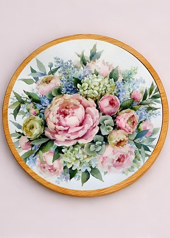 Pastel Renkli Çiçek Desenli 6'lı Bardak Altlığı Seti - Görsel 5