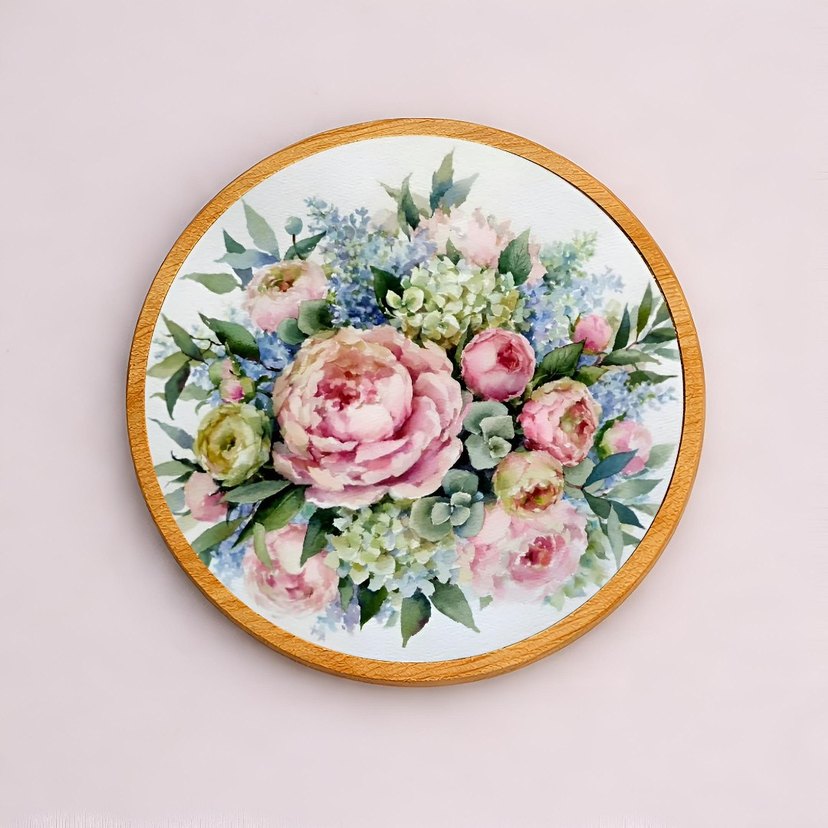 Pastel Renkli Çiçek Desenli 6'lı Bardak Altlığı Seti - Görsel 5