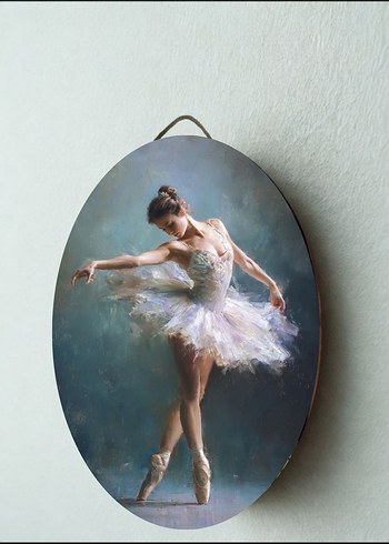 BALERİN TEMALI OVAL DUVAR TABAKLARI - Görsel 7