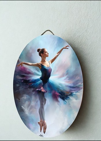 BALERİN TEMALI OVAL DUVAR TABAKLARI - Görsel 4