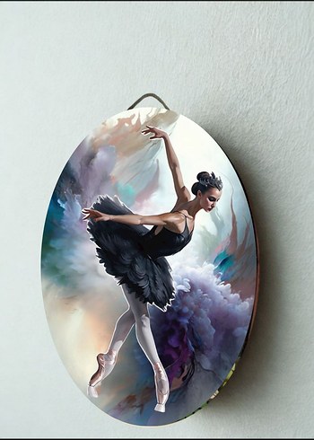 BALERİN TEMALI OVAL DUVAR TABAKLARI - Görsel 9