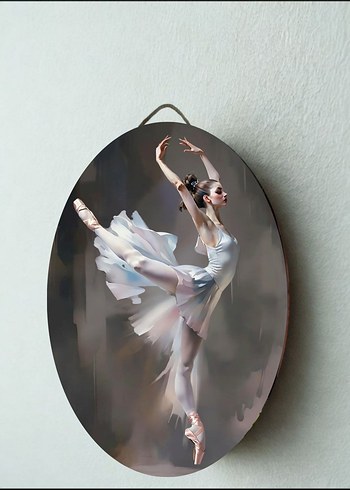 BALERİN TEMALI OVAL DUVAR TABAKLARI - Görsel 8