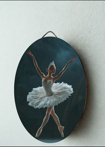 BALERİN TEMALI OVAL DUVAR TABAKLARI - Görsel 5