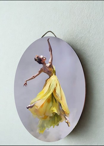 BALERİN TEMALI OVAL DUVAR TABAKLARI - Görsel 2