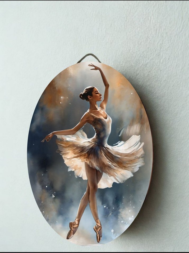 BALERİN TEMALI OVAL DUVAR TABAKLARI - Görsel 3