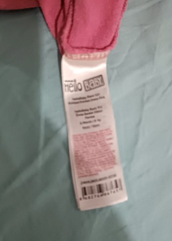 3-6 Ay Beden pembe Renk Kız Çocuk Pembe Uzun Kollu Elbise