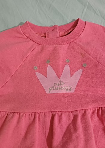 HelloBaby Kız Çocuk Pembe Uzun Kollu Elbise
