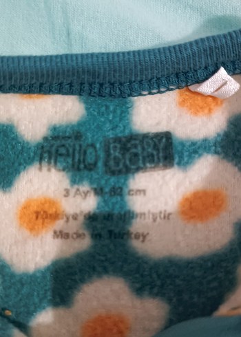 HelloBaby Çiçek Desenli Bebek Kız Tulum