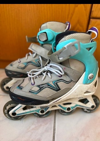 Decathlon Gri Desenli Bağcıklı Paten